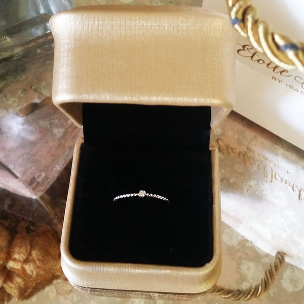 Small Birthstone Ring Cute Gemstone Handmade Jewelry