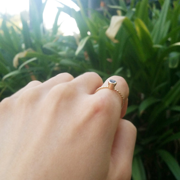 Birthstone Ring Dainty Cute Rings Handmade