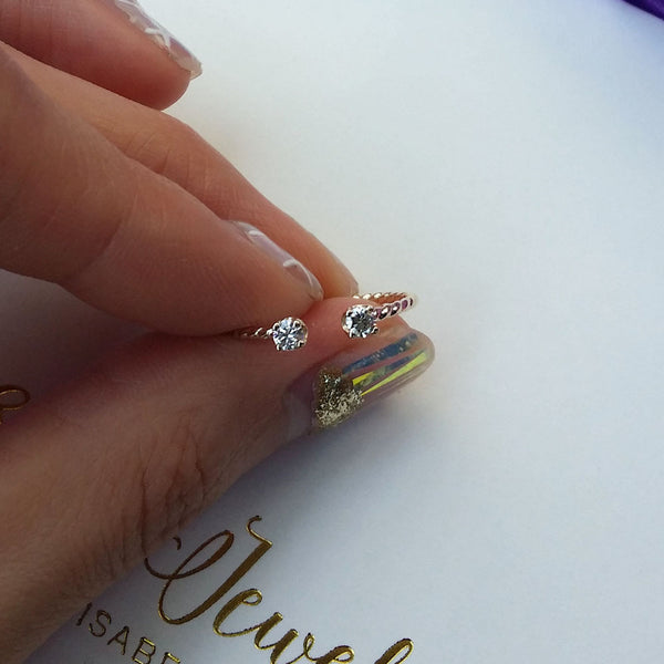Double Gemstones Ring in Custom