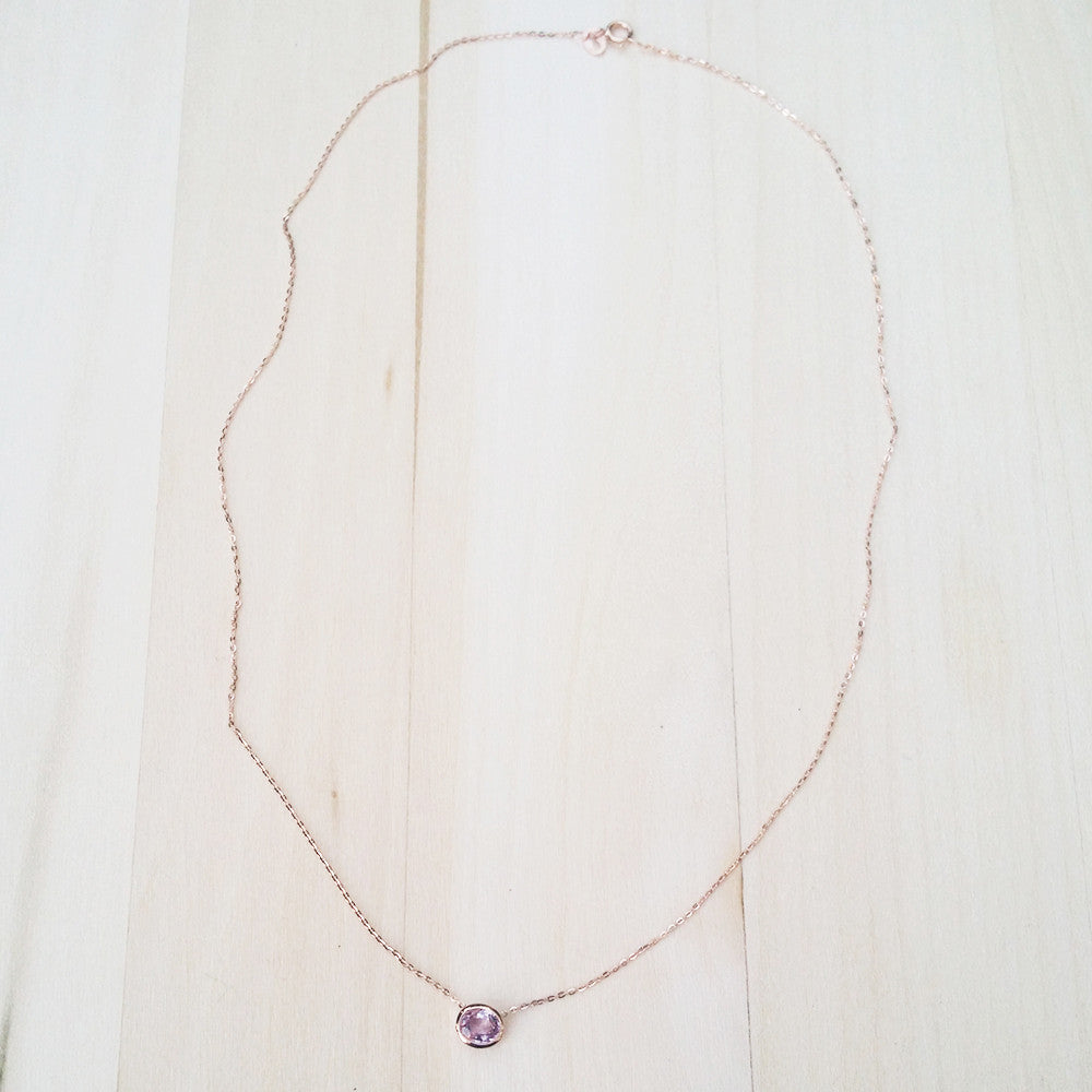 Pink Sapphire Necklace Precious Gemstone Gold Necklaces – EtoileJewelry