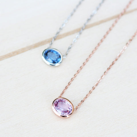 pink sapphire necklace